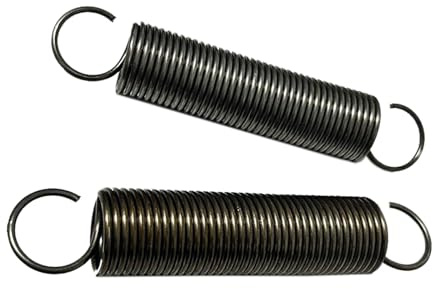 Outer Diameter 26 mm Spring Steel Tension Spring, Length 70 mm Extension Spring with Double-open Hook, 2 Pcs