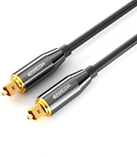 JAMEGA - 0,5m Toslink Kabel Digitalkabel Premium Qualität | Optisches Kabel Digital Audiokabel LWL DTS SPDIF kompatibel mit Soundbar, Stereoanlage, Heimkino, Heimkino, PS5, PS4, XBOX uvm.