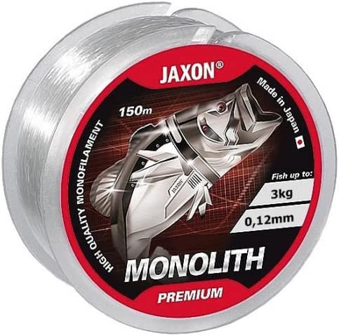 Jaxon - Filo da pesca Monolith Premium, 150 m/0,10 mm-0,35 mm, bobina singola, trasparente, 0,20mm / 9kg