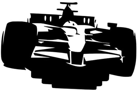 Adesivo per auto da corsa, formula 1, silhouette (266) (nero opaco, 25 x 16 cm)