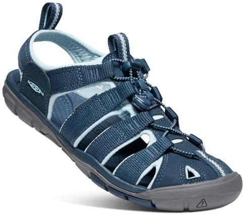 KEEN Clearwater CNX, Sandalias Mujer, Azul (Navy/Blue Glow), 38 EU