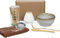 Set da 7 pezzi di tè giapponese Matcha con 100 fruste, supporto per frusta, paletta tradizionale, cucchiaino da tè, setaccio da tè e ciotole in ceramica
