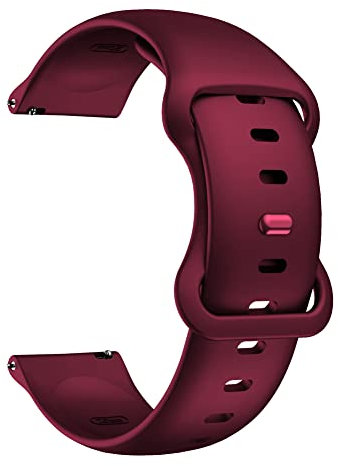 Weayege Silikon Uhrenarmband,Schnellverschluss,Armband 20mm 22mm (20mm, Wine red)