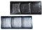Anneome 2pcs Assorted Color Ceramic Seasoning Plate Three Compartment Sushi Dish for Condiments for Kitchen Parties BBQ and Home Use
