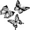 bowarepro 3 Stück Metall Schmetterling Wanddekor Garten Ornamente Wandkunst Wandskulptur Plakette Dekorationen für Zuhause Indoor Outdoor Dekor Hof Zaun Schuppen Wände (Schwarz)