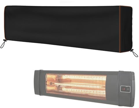 Electric Heater Cover, Waterproof 420D Oxford Wall-Mounted Patio Heater Cover Protective Infrared Heater Dustproof Covers for Outdoor Garden Backyard Hanging Heaters