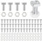 Lot de 50 écrous et boulons à tête carrée en aluminium pour serre, réparation de bâtiments, serres, accessoires nécessaires