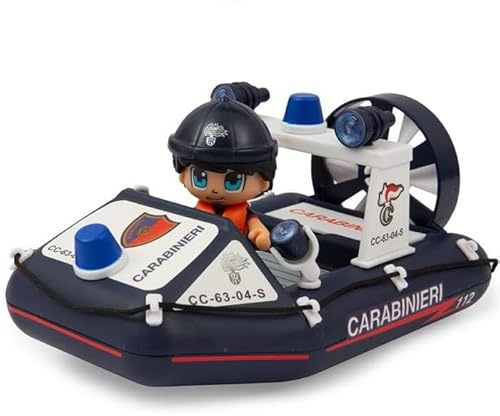 Giochi Preziosi Carabinieri - Gommone Carabinieri Giocattolo Con Livrea Originale, Personaggio Da 7 Cm Articolato Incluso, Ricco Di Accessori, Per Bambini A Partire Dai 4 Anni