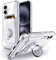 SHIELDS UP for iPhone 16 Case, Wallet Minimalist Case with Ring Kickstand and Card Holder, Transparent Slim Shockproof TPU Bumper Cover for iPhone 16 6.1''- Clear