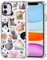 MOSNOVO Case for iPhone 11, [Buffertech 6.6ft Military-Grade Drop Protection] [Anti Peel Off Tech] Clear TPU Bumper Phone Case Cover Design - The Cat Brigade