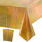 Abschluss Party Tischdecke Gold Glitzer 2 Stück - Geburtstag Tischdecken Foil Plastik Einweg Party Deko für Abi Manner Bagger Geburtstag Hollywood Hochzeit Disco Biene Silvester 2026 Party