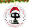 Personalized Christmas Ornaments 2024, Black Cat Christmas Decorations Christmas Tree Hanging Ornaments, It's Fine I'm Fine Cat, 2 Side Printed Party Decorations Supplies