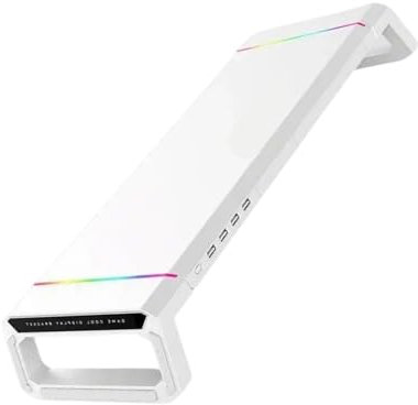 SANRLO Hub USB Monitor Stand Risers Supporto per computer con cassetto portaoggetti e slot per telefono Organizzatori da scrivania Stand 30 kg Peso orso