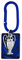 AMBALLCOM UEFA Champions League Porte-clés - Mousqueton Réplique Trophée Métal avec Dôme Epoxy - Article officiel supporter Football CL, argenté et bleu, 25 mm