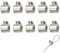 Qinuseaks Steel Wire Rope Cable Clip, 10 Pieces Wire Rope Clamp Adjustable Wire Rope Grips Lock with End Screw Stopper for Wire Rope Cable, 5mm