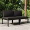 LVHUIDEH Gartensofa 2-Sitzer mit Kissen Aluminium Anthrazit