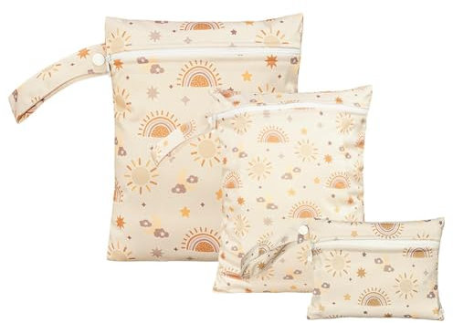CGACCSD Lot de 3 Sacs humides | Sac de Natation, Organiseur de Couches imperméable, Sac de Rangement pour et Adultes, Camping, Piscine, Voyage, randonnée