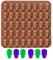 Stampo per Halloween, Stampo per Dolci Teschio, Stampi in Silicone Riutilizzabili Antiaderente Facile Sformatura per Dolci Cioccolato Gelatine Pasticceria Creazioni Halloween