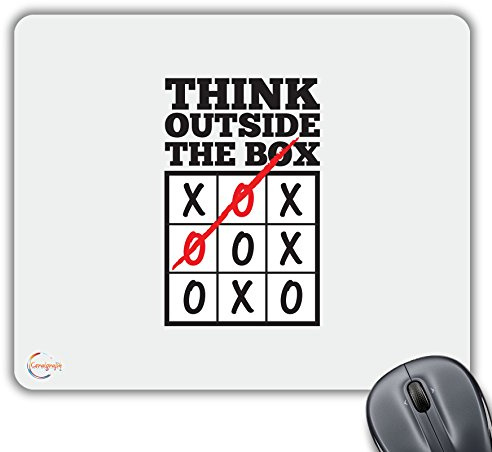 Coralgraph Inc CP009 Think Outside The Box Novelty Gift Printed PC Laptop Computer Mouse Mat Pad