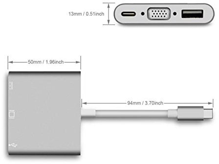 Nilox NLX-TC-VGAUSBTC - Mini Docking Station USB Type-C, ()