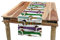 ABAKUHAUS Hundeliebhaber Tischläufer, Dackel in Kleidung, Esszimmer Küche Rechteckiger Dekorativer Tischläufer, 40 x 225 cm, Weiß Braun Grün