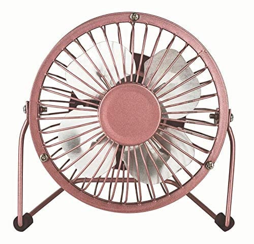 Elito Home & Garden USB Mini 4inch Portable Fan Computer Laptop Pc Desktop Cooling Desk Fan (Rose Gold)