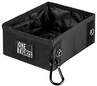 OneTigris Faltbar Hundenapf 0,9 LReisenäpfe Trinknapf unterwegs Futtertasche für Hunde Training und Outdoor-Aktivitäten |MEHRWEG Verpackung