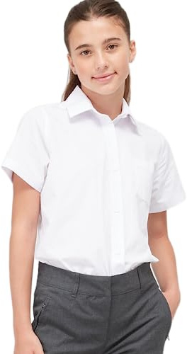 Listers Schoolwear Girls School Blouse Shirt Short Sleeve Easy Care Ages 3-18y