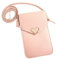 BestTas Mini Crossbody Handytasche mit Touchscreen, einfache kleine verstellbare Schulter Crossbody Handytasche für Frauen (hellrosa)