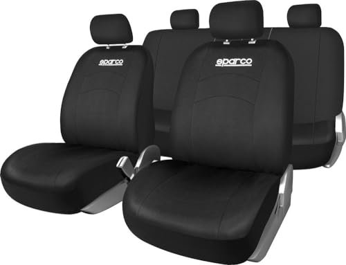 SPARCO SPCS402BK Schonbezüge-Kompletteset von 5 Kopfstützen, Schwarz