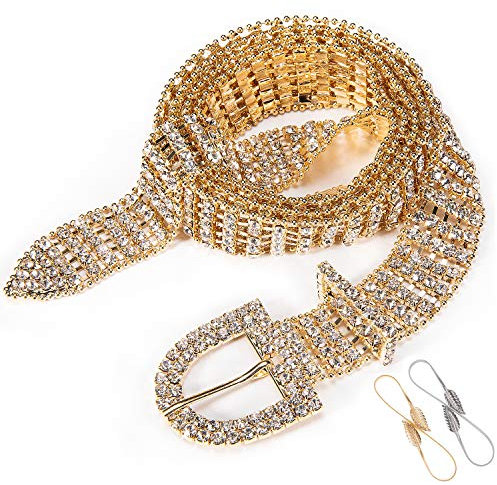Barry.Wang Damen Diamant-Gürtel, Kristall-Strass-Bling, Taillenkette, sexy Mädchen, Hochzeit, Party, Club