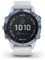 Garmin Fenix 6 Pro Solar Titanium - Weisses Armband, Mineralblau, STD, Einheitsgröße, 010-02410-19