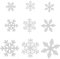 Linkbro 182 Stück Schneeflocken Deko Fenster, 3 Muster, 3 Größe, Statisch Haftende PVC Aufkleber, Abnehmbare Weihnachts Fensterbilder Weihnachtsdeko für Glastüren Anzeigefenster