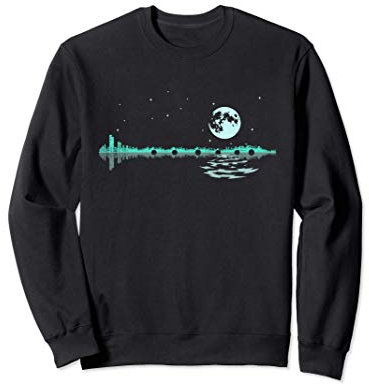 Nuit Lac Clarinette Flûte Réflexions Amateur De Flûte Sweatshirt