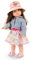 Götz 2190321 Precious Day Girls Elisabeth Minimaxi Puppe - 46 cm große Stehpuppe mit braunen Haaren, braune Schlafaugen in 8-teiligem Set