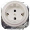 Base empotrar porcelana toma tierra lateral Blanco