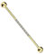 Piercingfaktor Piercing Hantel Barbell Industrial Ohr Cartilage Helix Tragus Intim Brust Stab Knorpel Langhantel mit Glitzer Kristallen Gold Clear