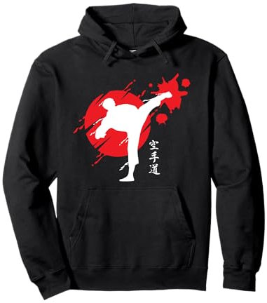 Karate-Do Kanji Kick japonais Arts martiaux Sportifs Sweat à Capuche