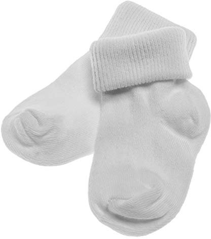 PETTI Artigiani Italiani - Calzino Neonato Estivo, 6 Paia di Calzini Neonato in Cotone Filo di Scozia 100% Made in Italy, Calzini Neonato 0-1 Mesi Bianco