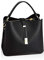 NICOLE & DORIS Damen Leder Handtasche Designer Frauen Umhängetasche Beuteltasche Schultertasche Tote Bag Kleine Handtasche mit Vielen Fächern Schwarz