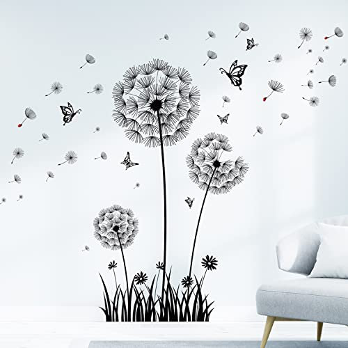 BASHOM Rosa Blumen zitiert Wandaufkleber Wandtattoo (BS-105)