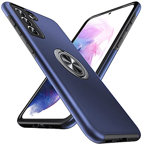 Anqrp Hidden Séries Coque Galaxy S21+ Plus 5G, Militaire Antichoc Pivoter la béquille Magnétique Intégrée Protection Multicouche Robuste Coque pour Samsung Galaxy S21 Plus 6,7 Pouces, Bleu