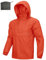 Outdoor Ventures Herren Regenjacke Wasserdichter Pullover mit Kapuze Packbare Reflektierende Jacke Leichte Fahrrad Windjacke Atmungsaktive Softshelljacke für Wandern Laufen Outdoor Orangerot M