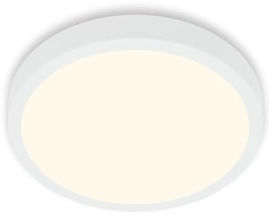 BRILONER - LED Deckenlampe mit warmweißer Lichtfarbe, 24 Watt, 2900 Lumen, LED Lampe, Deckenleuchte, Wohnzimmerlampe, Schlafzimmerlampe, Küchenlampe, Deckenbeleuchtung, Flurlampe, 38x5 cm, Weiß