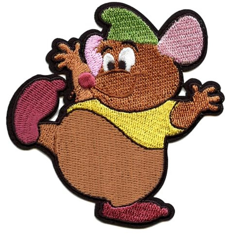 Disney Cinderella Gus Patch Princess Mouse Magic Embroidered Iron On