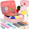 Cooapy Häkelnadel Set mit Wolle zum Häkeln, 58pcs Häkelset für Anfänger, Inklusive Häkelnadeln mit Weicher Griff, Kleine Größe Häkelnadel, Häkelzubehör, Häkelgarn, Tragbar Tasche, Reisen Häkelnadelset