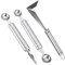 Klyuqoz Stainless Steel Fruit Tool Set, Fruit Carving Knife Pack of 3, Fruit Cutter, Melon Baller Scoop DIY Fruit Carving Tools for Home Kitchen