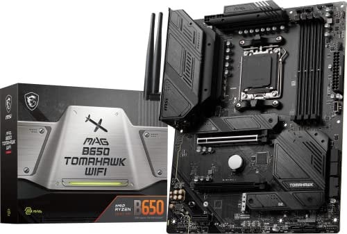 MSI MAG B650 Tomahawk - Scheda madre da gioco WiFi (processori AMD Ryzen serie 9000/8000/7000, AM5, DDR5, PCIe 4.0, M.2, SATA 6Gb/s, USB 3.2 Gen 2, HDMI/DP, Wi-Fi 6E, Bluetooth 5.3, 2.5Gbps LAN, ATX)