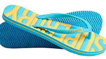 Superdry Damen Flip-Flops im Vintage-Stil Strandblau L