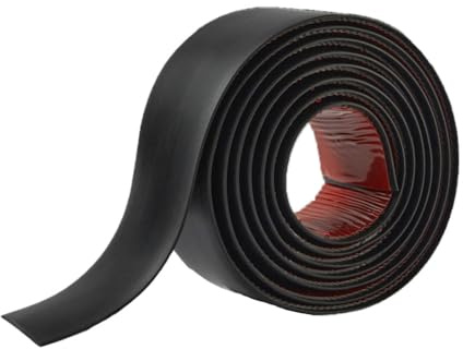 6 m Laminatschwellen-Übergangsleiste, Türleiste, Schwellenstangen, selbstklebendes PVC-Vinyl-Bodenbelag, Bodenverbindungsstreifen, Fliesen-zu-Laminat-Übergangsstreifen (4 cm, schwarz)
